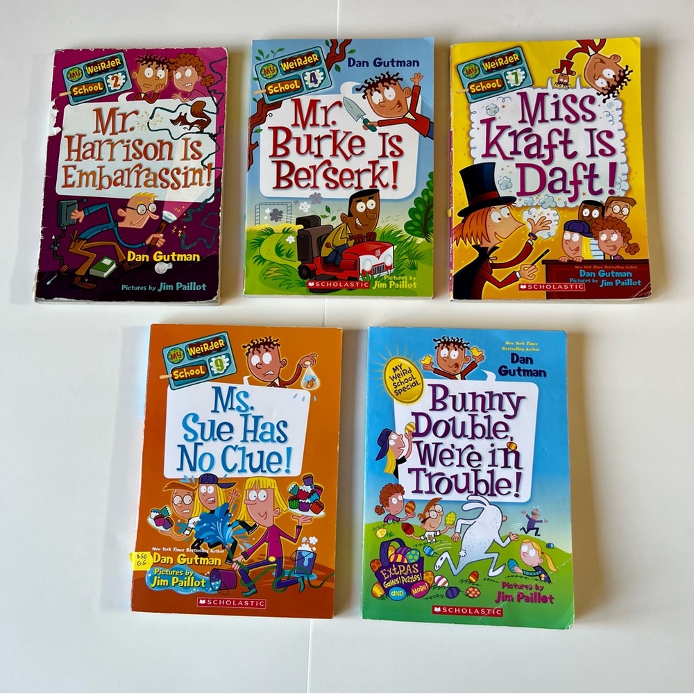 My Weirder School 5 Book Lot Dan Gutman Miss Kraft is Daft Ms Sue Has No Clue